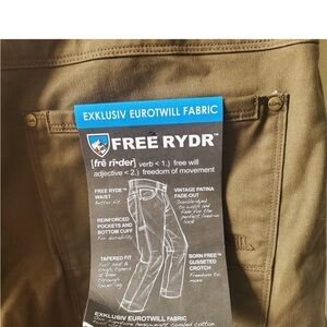 Kuhl Mens Free Rydr Dark Khaki Brown Pants 33 X 32 NEW